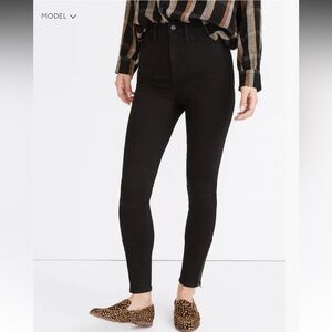 Madewell 11" High-Rise Roadtripper Jeans: Ankle-Zip Edition  black size 28